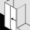 Kermi Liga Schiebetür mit Festfeld (Typ D2)rechts (Typ D2R) Sanitär & Armaturen