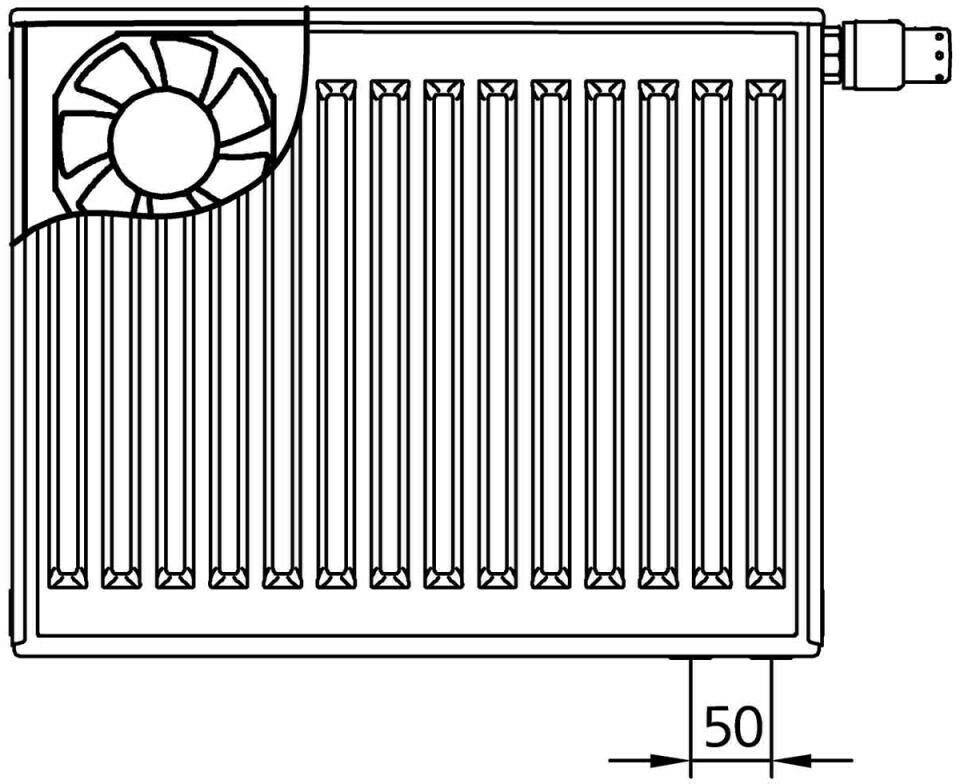 Kermi x-flair Profil-V Wärmepumpen-Heizkörper Typ 22 BxHxT: 900x1200x100 mm rechts 1086 Watt (FTV2L0901201R1K) Heizungen