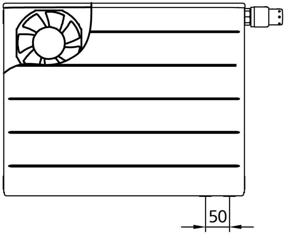 Kermi x-flair Line-V Wärmepumpen-Heizkörper Typ 22 BxHxT: 605x1005x102 mm links 703 Watt (PLV2L0601001L1K) Heizungen