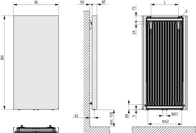 Heizungen Kermi Rubeo1525 x 670 mm