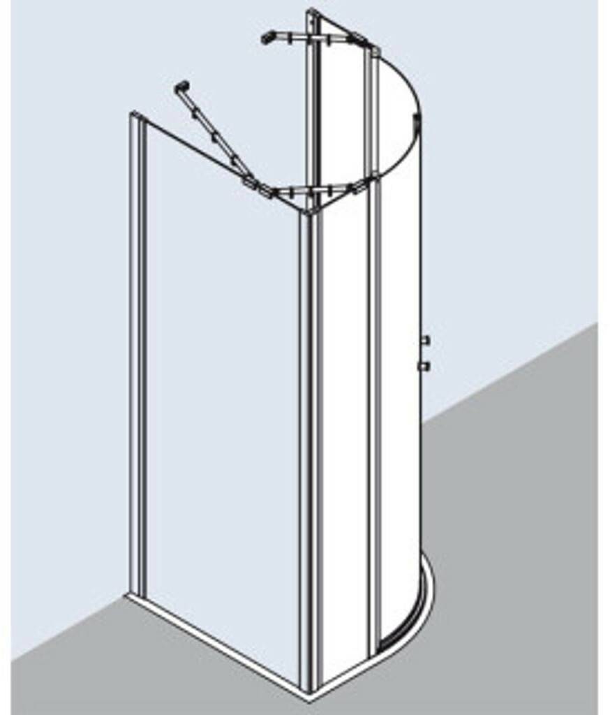 Kermi Ibiza 2000 Viertelkreis mit PendeltürenO10 Viertelkreis mit PT 80 x 100 cm Sanitär & Armaturen