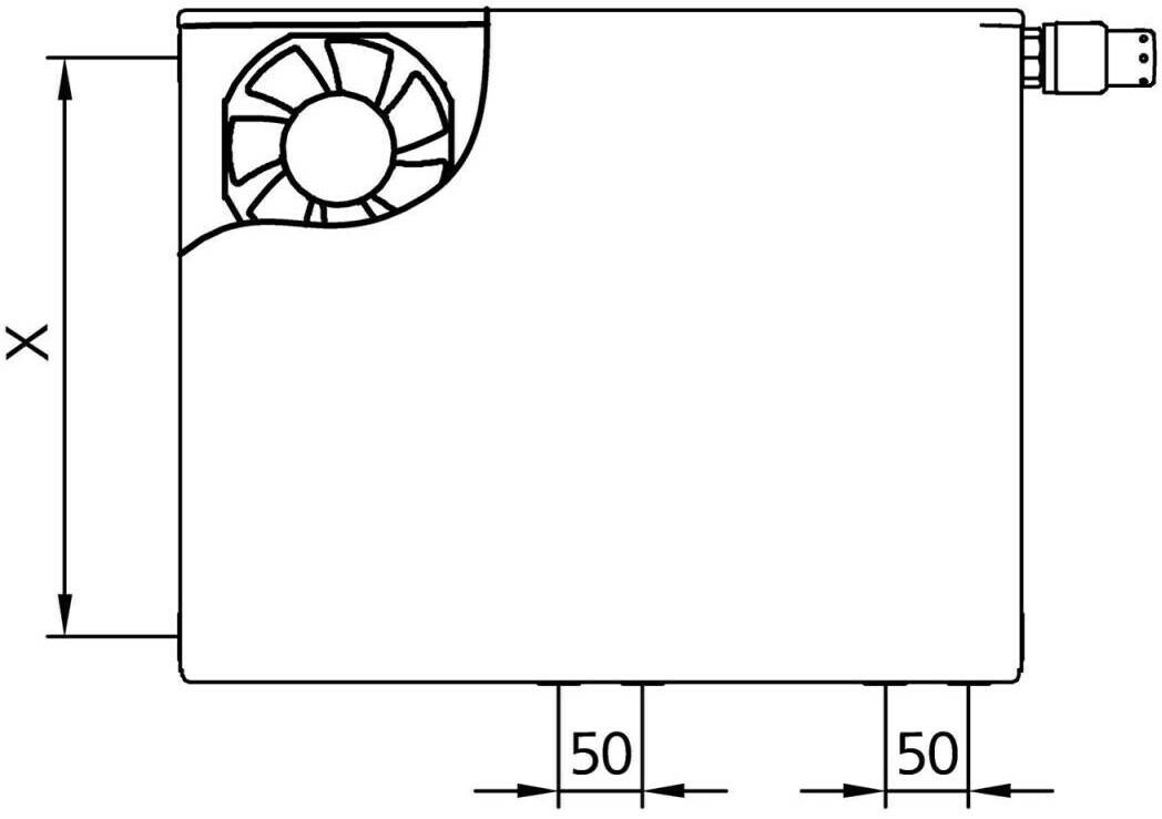 Heizungen Kermi x-flair Plan-Vplus Wärmepumpen-Heizkörper Typ 22 BxHxT: 905x1405x102 mm rechts 1227 Watt (PTP2L0901401R1K)