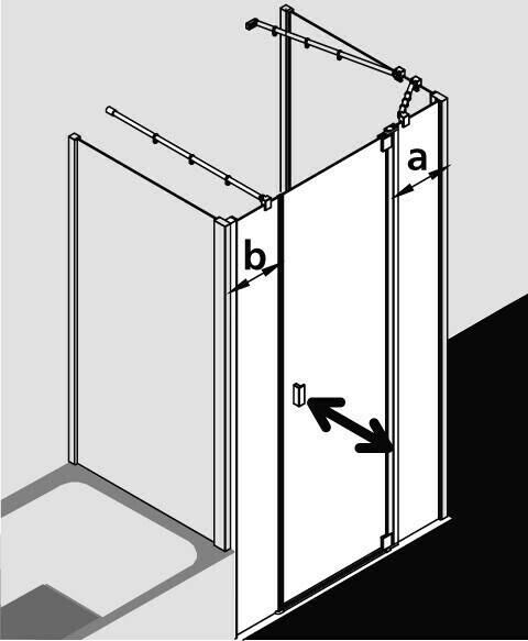 Kermi Raya Pendeltür 1-fügelig (Typ 1A)rechts (Typ 1AR) Sanitär & Armaturen