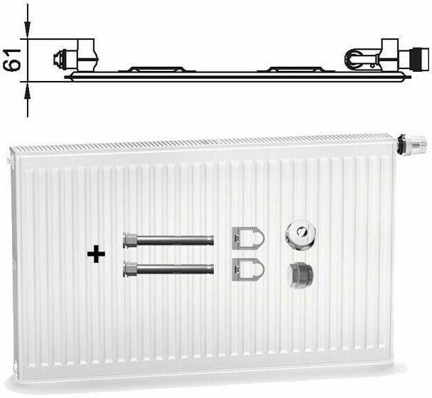 Kermi Therm X2 Profil-Ventil Typ 10BH: 300 mm Heizungen