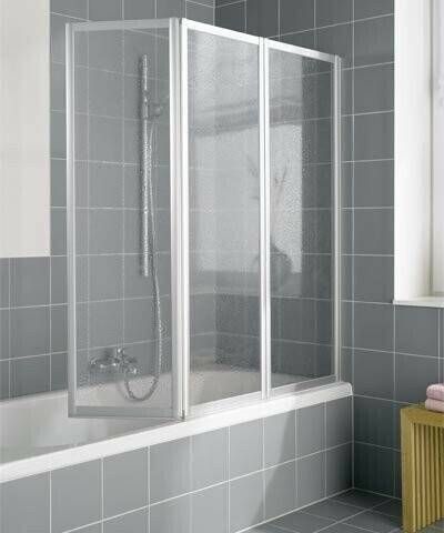 Sanitär & Armaturen Kermi Vario 2000 Faltwand 3-flg. (Typ FW3)BxH: 102,7 x 140 cm Klarglas silber matt