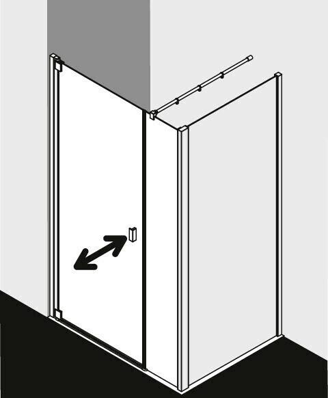 Sanitär & Armaturen Kermi Raya Pendeltür 1-flügelig links (Typ 1O)rechts (Typ 1OR)