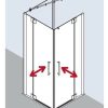 Sanitär & Armaturen Kermi Pasa XP Halbteil Eckeinstieg-Pendeltür 2-tlg. (Typ EP)Eckeinstieg 2-tlg. rechts 120 x 185 cm ESG klar mit KermiClean / silber mattglanz (PXEPR120181PK)