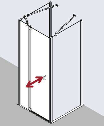 Sanitär & Armaturen Kermi Raya Pendeltür 2-flügelig rechts (Typ 1GR)98 x 200 cm