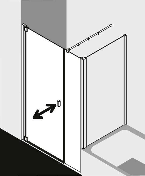 Sanitär & Armaturen Kermi Raya Pendeltür 1-flügelig links (Typ 1O)Typ 1OL