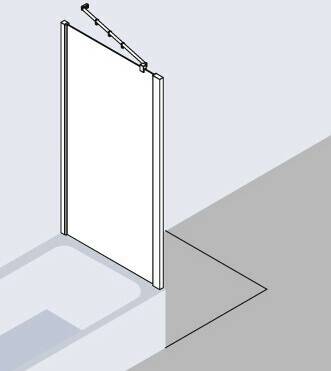 Kermi Raya Seitenwand verkürzt BxH: 90 x 160 cmAlu silber glanz/klar KermiClean Sanitär & Armaturen