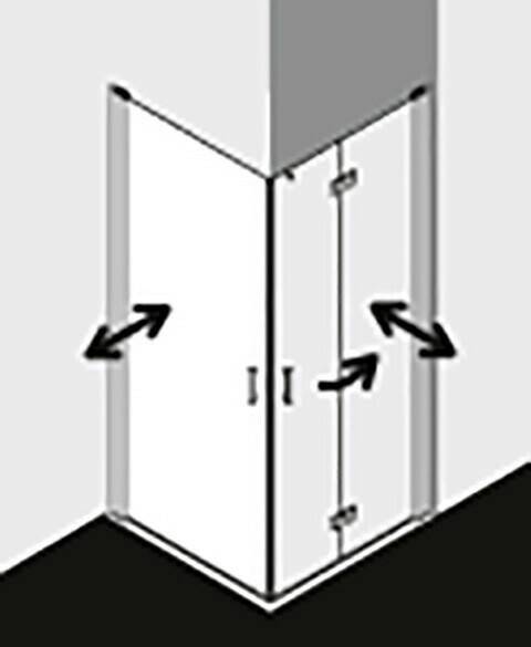 Kermi Diga Pendeltüren Eckeinstieg rechts (Typ 1E)links (Typ 1EL) Sanitär & Armaturen