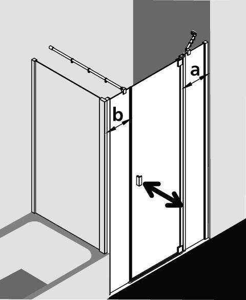 Kermi Raya Pendeltür 1-fügelig (Typ 1A)links (Typ 1AL) Sanitär & Armaturen