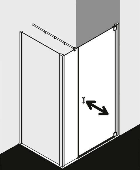 Sanitär & Armaturen Kermi Raya Pendeltür 1-flügelig links (Typ 1O)rechts (Typ 1OR)