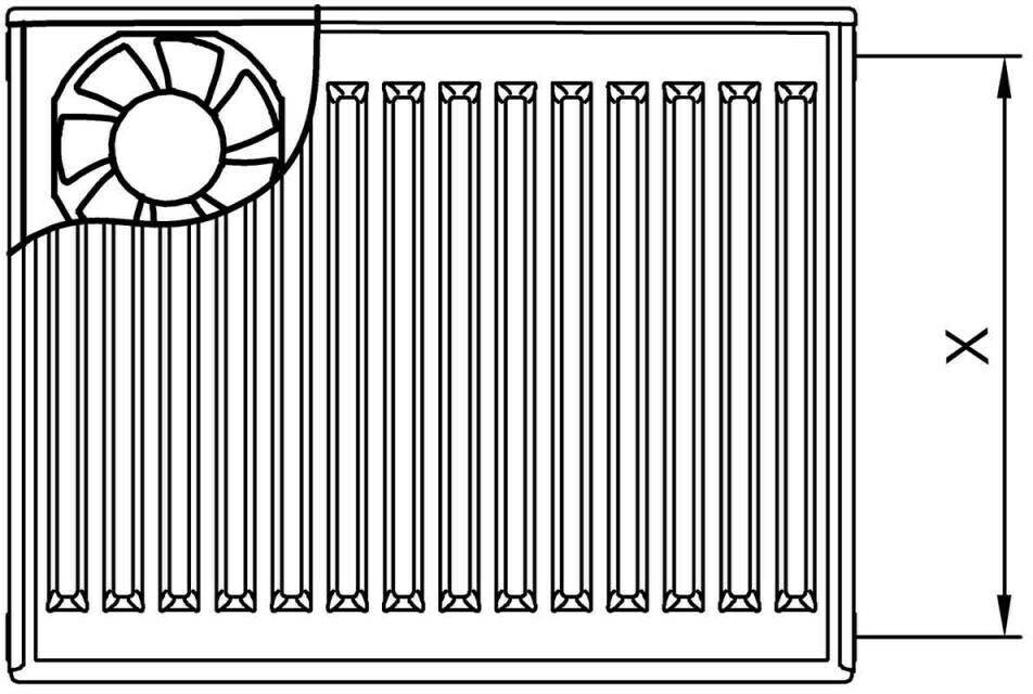 Kermi x-flair Profil-K Wärmepumpen-Heizkörper Typ 22 BxHxT: 554x1600x100 mm 1000 Watt (FK02L0551601N1K) Heizungen