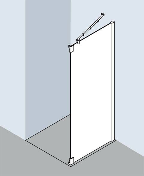 Kermi Pasa XP Seitenwand für Pendetür (Typ TF)links (Typ TFL) Sanitär & Armaturen