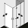 Sanitär & Armaturen Kermi Diga Pendeltüren Eckeinstieg rechts (Typ 1E)Typ 1ER
