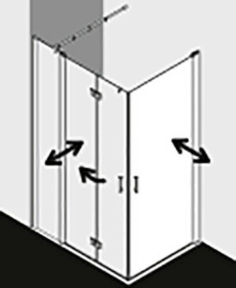 Sanitär & Armaturen Kermi Diga Pendeltüren Eckeinstieg rechts (Typ 1E)Typ 1ER