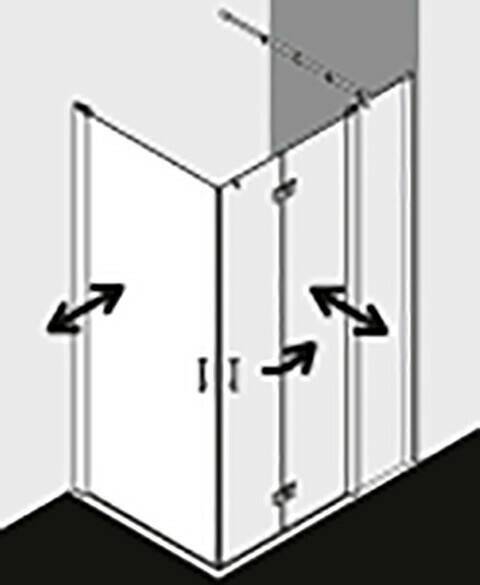 Kermi Diga Pendeltüren Eckeinstieg rechts (Typ 1E)links (Typ 1EL) Sanitär & Armaturen