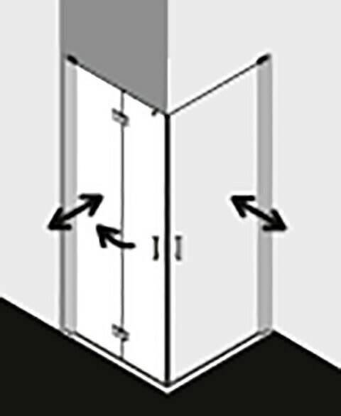 Kermi Diga Pendel-Falttür Eckeinstieg (Typ 2C)rechts (Typ 2CR) Sanitär & Armaturen