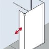 Sanitär & Armaturen Kermi Pasa XP Walk-in Duschwand (Typ T1)rechts (Typ T1R)