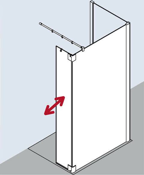 Sanitär & Armaturen Kermi Pasa XP Walk-in Duschwand (Typ T1)rechts (Typ T1R)