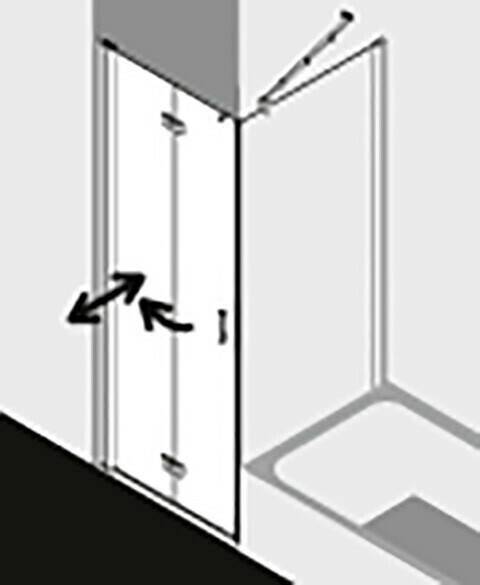 Sanitär & Armaturen Kermi Diga Pendel Doppel-Falttür für Seitenwand (Typ 2S)rechts (Typ 2SR)