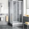 Kermi Nova 2000 Gleittür 3-tlg. B: 75 cm75 x 1750 cm Kunstglas Kerolan Fontana / silber mattglanz (N2STD0751711K) Sanitär & Armaturen