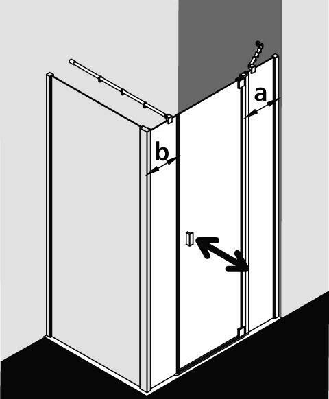 Kermi Raya Pendeltür 1-fügelig (Typ 1A)links (Typ 1AL) Sanitär & Armaturen