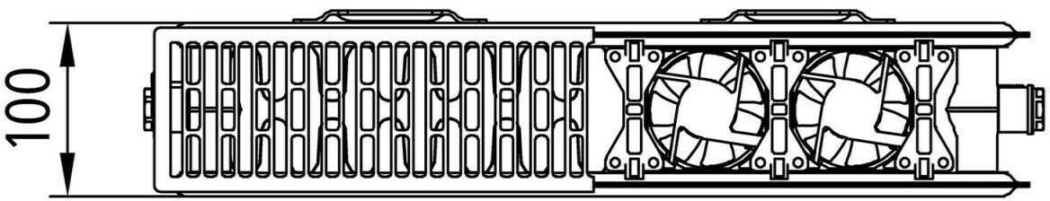 Kermi x-flair Profil-K Wärmepumpen-Heizkörper Typ 22 BxHxT: 554x1800x100 mm 1115 Watt (FK02L0551801N1K) Heizungen