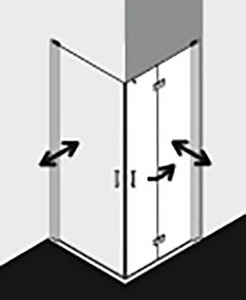 Kermi Diga Pendel-Falttür Eckeinstieg (Typ 2C)rechts (Typ 2CR) Sanitär & Armaturen