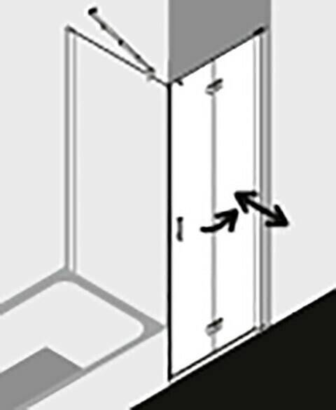 Sanitär & Armaturen Kermi Diga Pendel Doppel-Falttür für Seitenwand (Typ 2S)rechts (Typ 2SR)